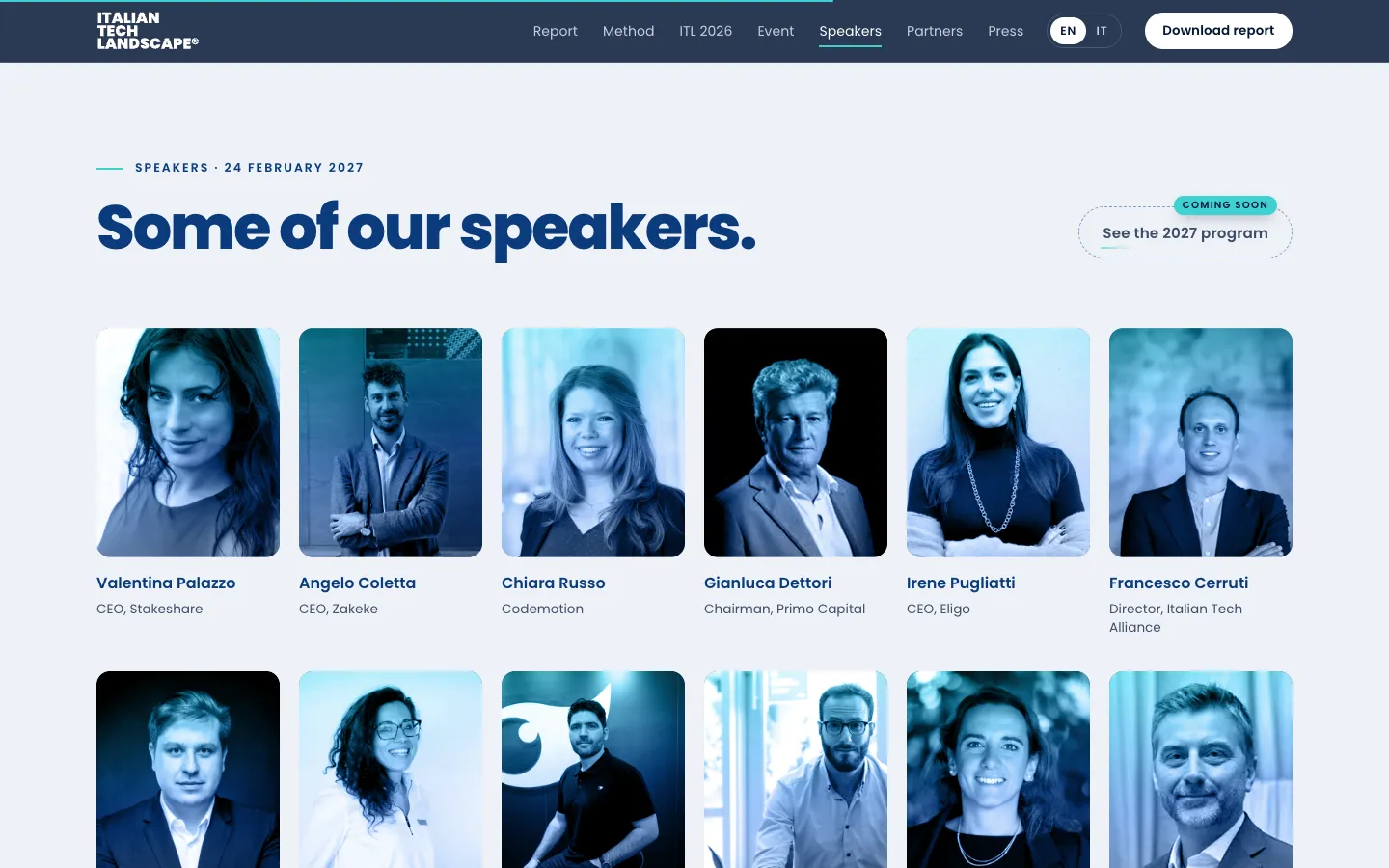 Italian Tech Landscape: the speakers