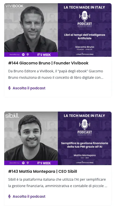 La Tech Made in Italy: the podcast library