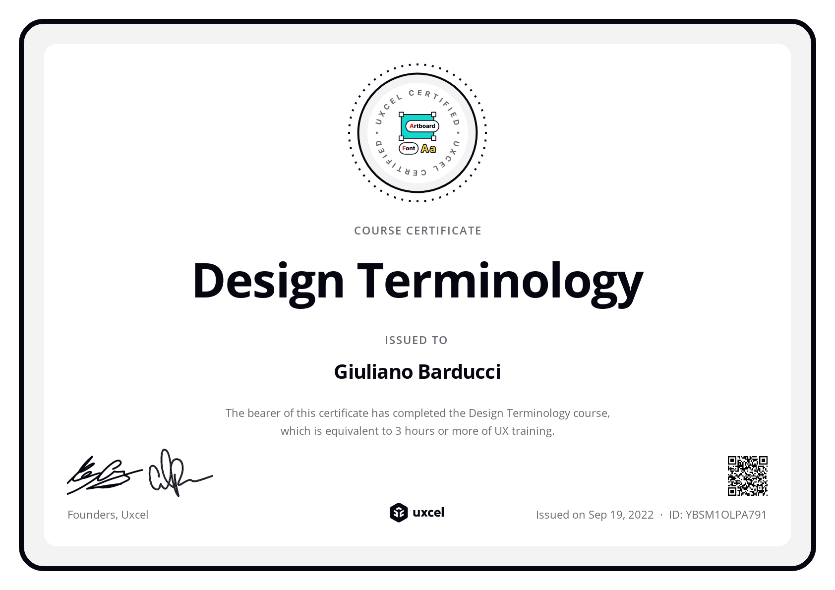 Uxcel certificate: Design Terminology