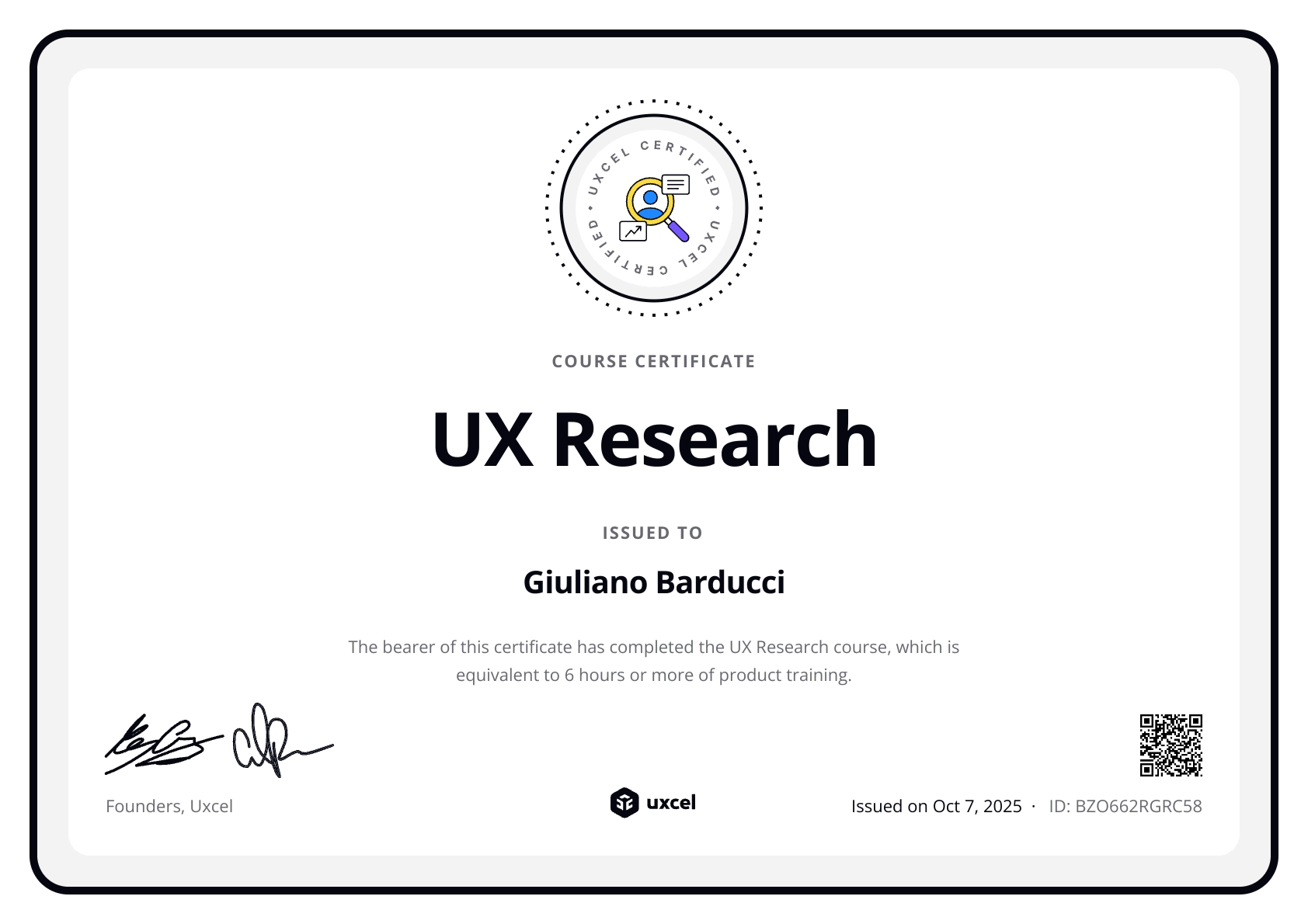 Uxcel certificate: UX Research