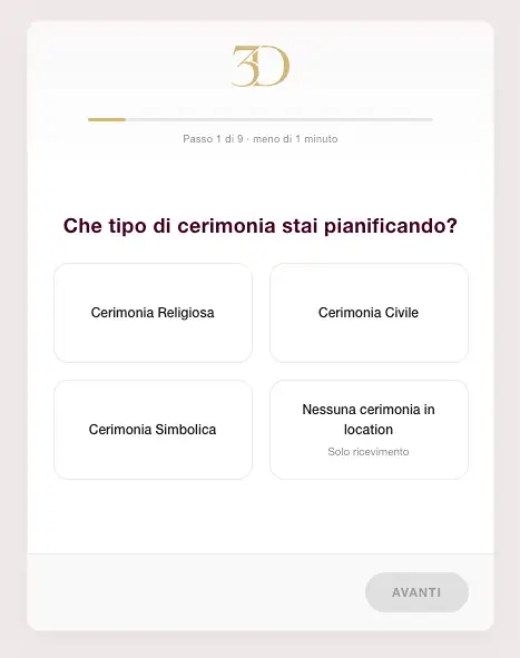 3D Wedding: step 1: the ceremony